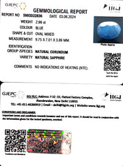 2.98/CT Natural Blue Sapphire with Govt Lab Certificate-4551